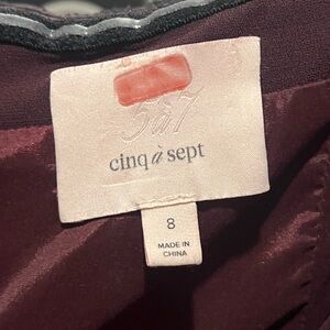 Cinq a Sept Strapless Dress in Rich Burgundy